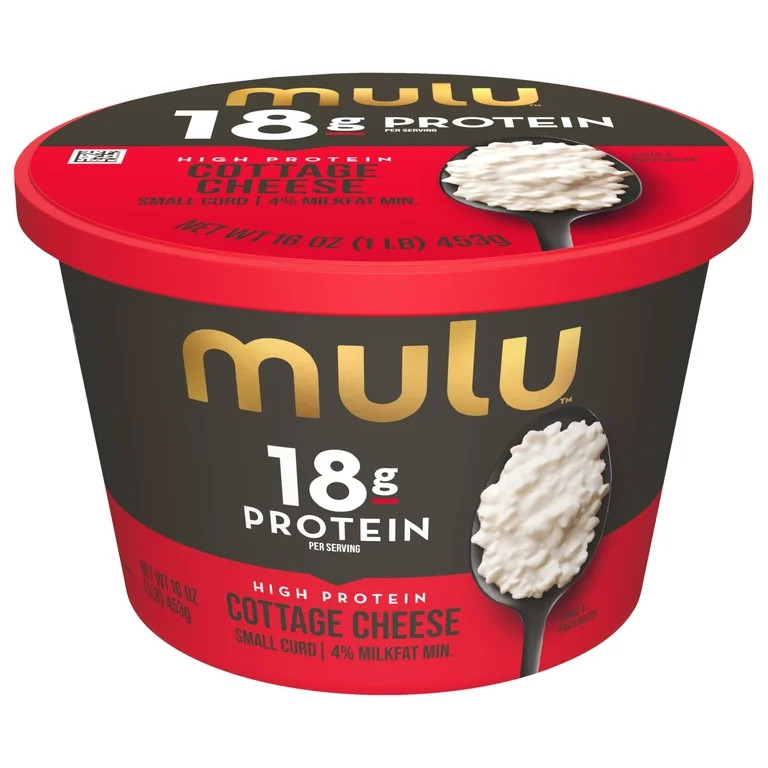 MULU High Protein Cottage Cheese, Small Curd, 4% Milkfat, 16 Oz | Walmart (US)