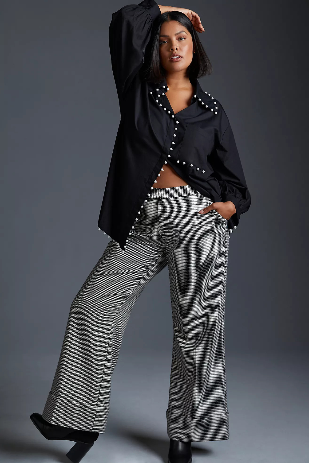 Mememe Embellished Buttondown Tunic | Anthropologie (US)