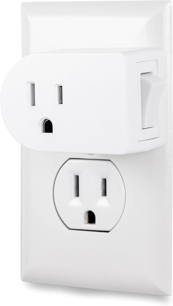 Cordinate Grounded Outlet On/Off Power Switch, 3 Prong, Plug in Adapter, Easy to Install, For Ind... | Amazon (US)