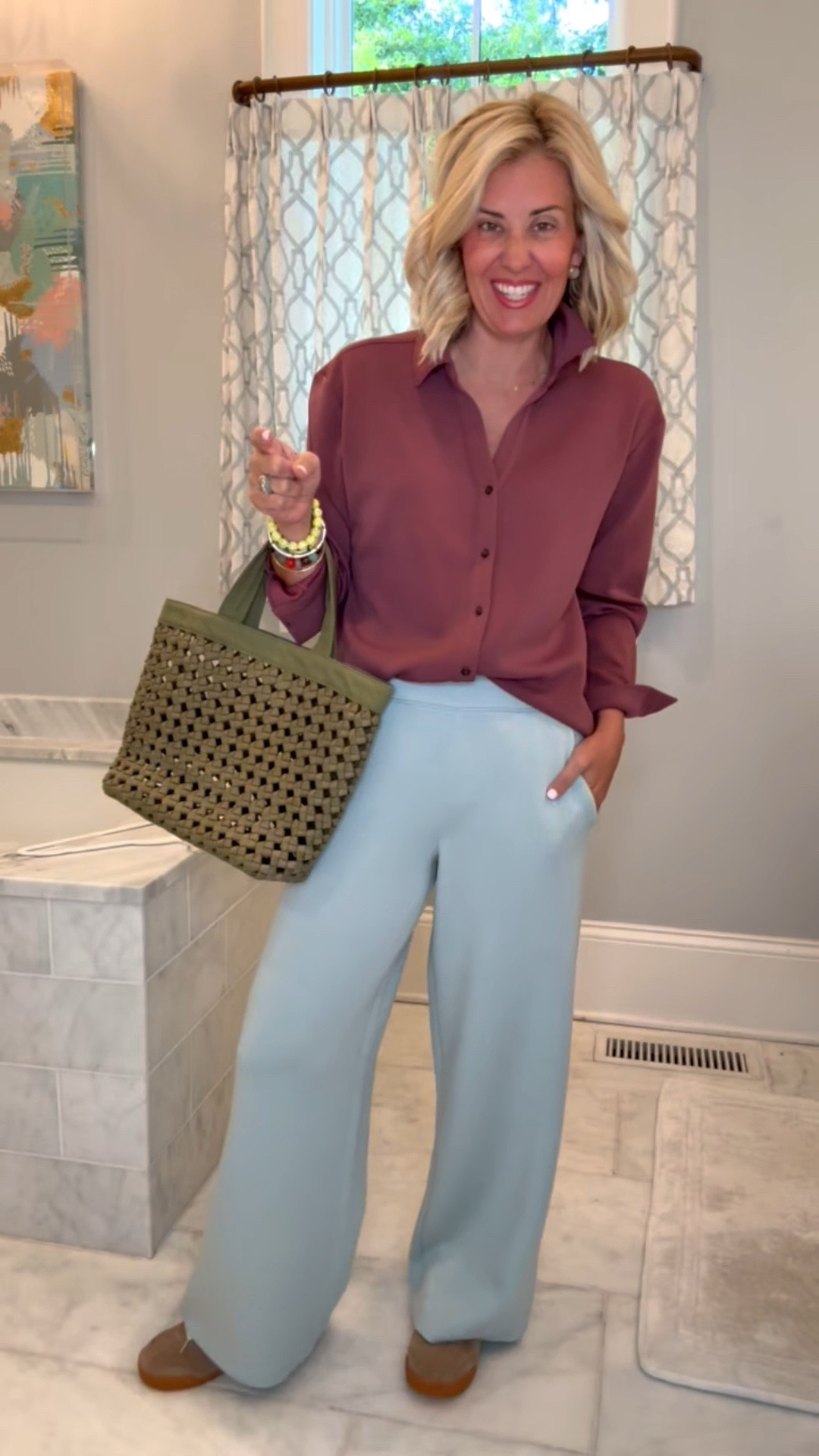 @Spanx Air Essentials are back with new colors and styles!
The fabulousness is such a yes and 25% off with code AE25.

*25% off full-price Air Essentials styles (8/26-8/30): Code AE25
*Non-Air Essentials styles: CATHERINEXSPANX for 15% off 1st order + free shipping

Sizing:
Crewneck Tee - xs
Straight Leg Pant - small petite
Tie-Waist Midi Dress - xs
Oversized Button Down - xs
Pintuck Wide Leg Pant - small petite
Cardigan - xs
Slim Straight Pant - small petite

#spanxpartner
#LTKdayinmylife #LTKOver40 #LTKPetite