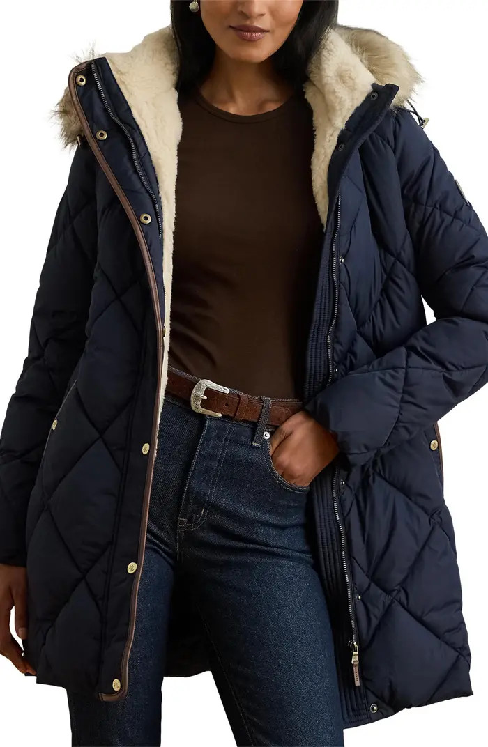 Faux Fur Trim Hooded Puffer Jacket | Nordstrom