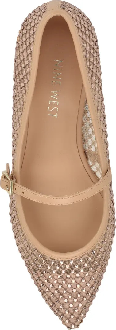 Bren Rhinestone Mary Jane Mesh Flat (Women) | Nordstrom Rack