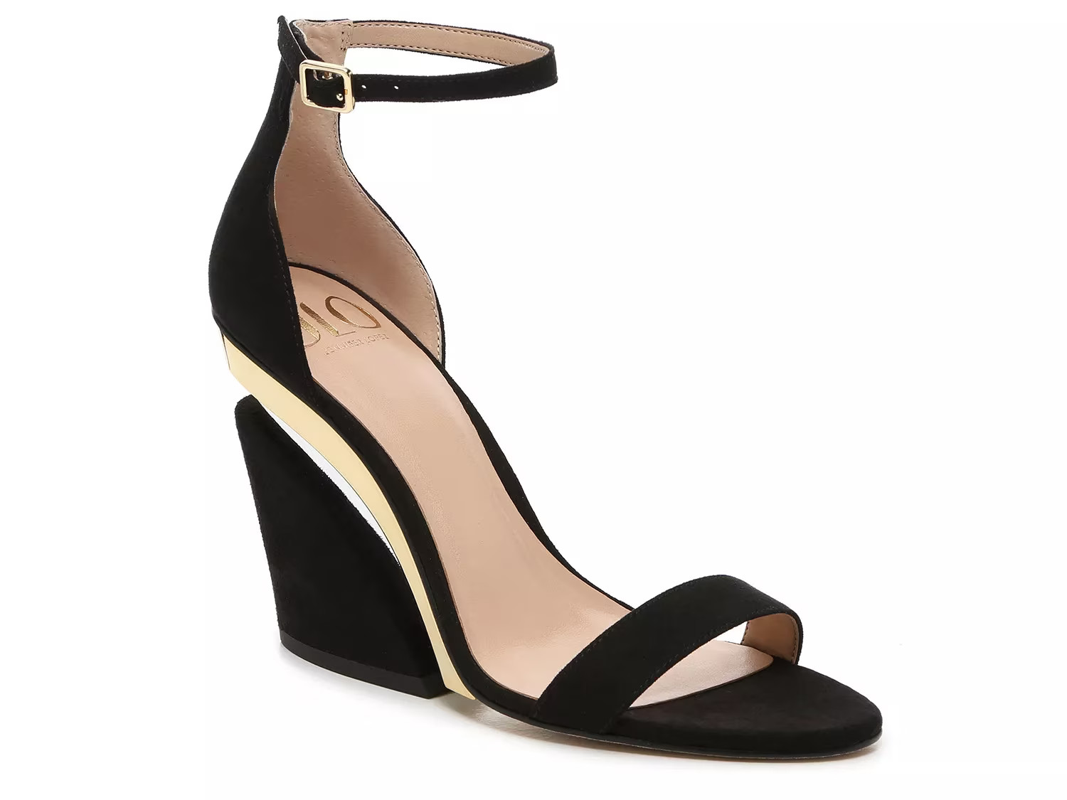 JLO JENNIFER LOPEZ Janess Wedge Sandal - Women's - Black - Ankle Strap Wedge | DSW