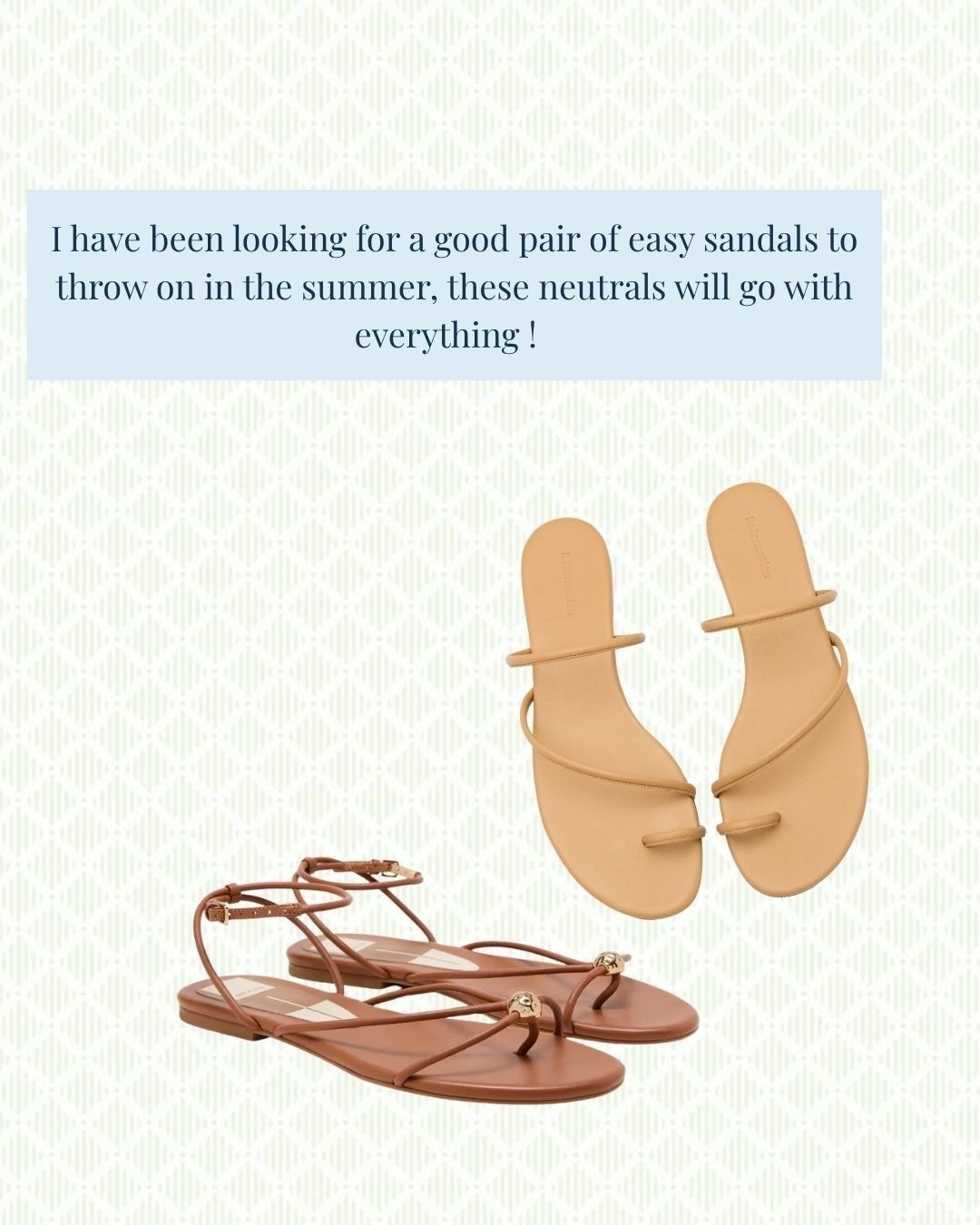 Looking for an easy pair of sandals to throw on this summer? Look no further! The gold detailing on the darker pair is so pretty