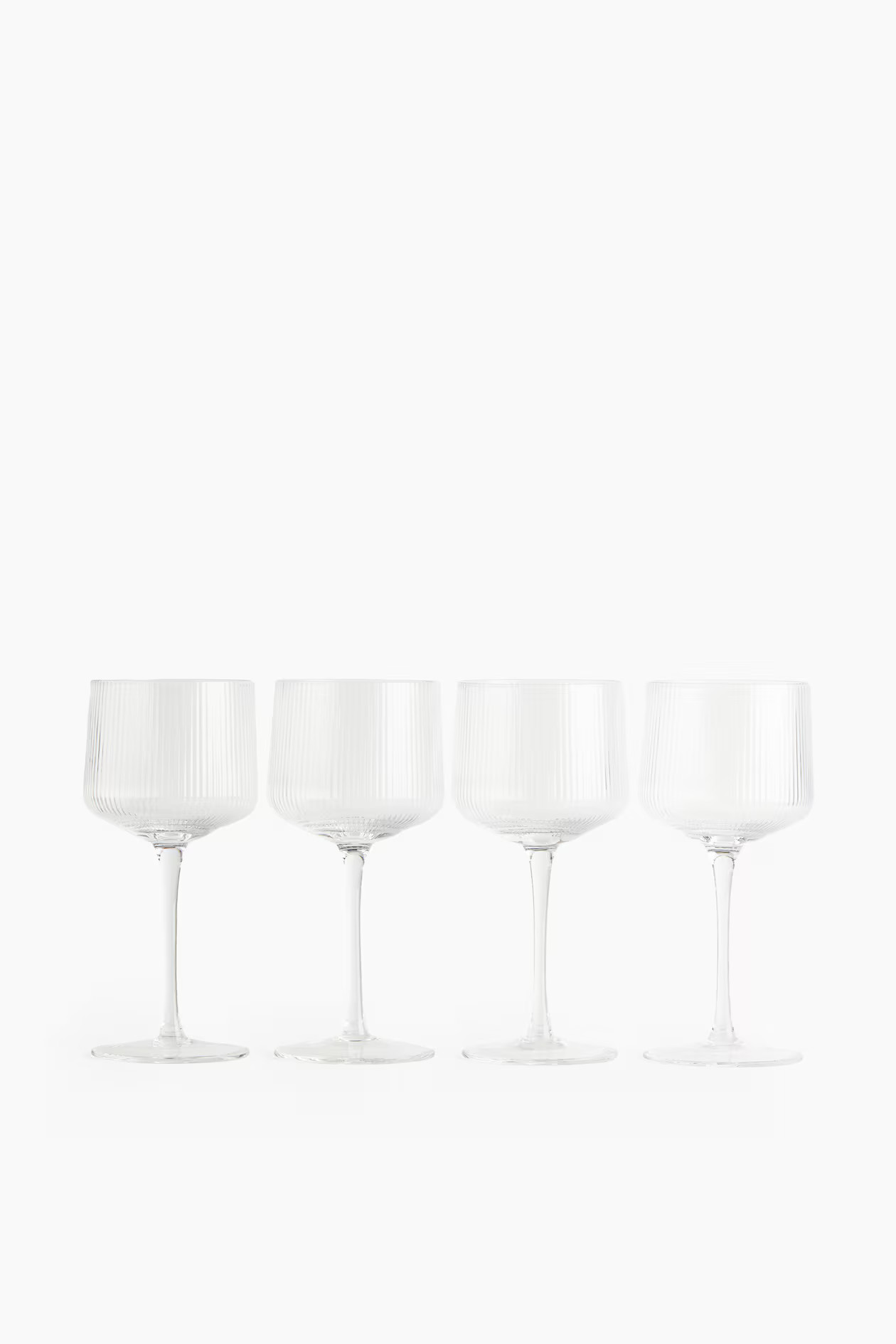 4-pack fluted wine glasses | H&M (UK, MY, IN, SG, PH, TW, HK)