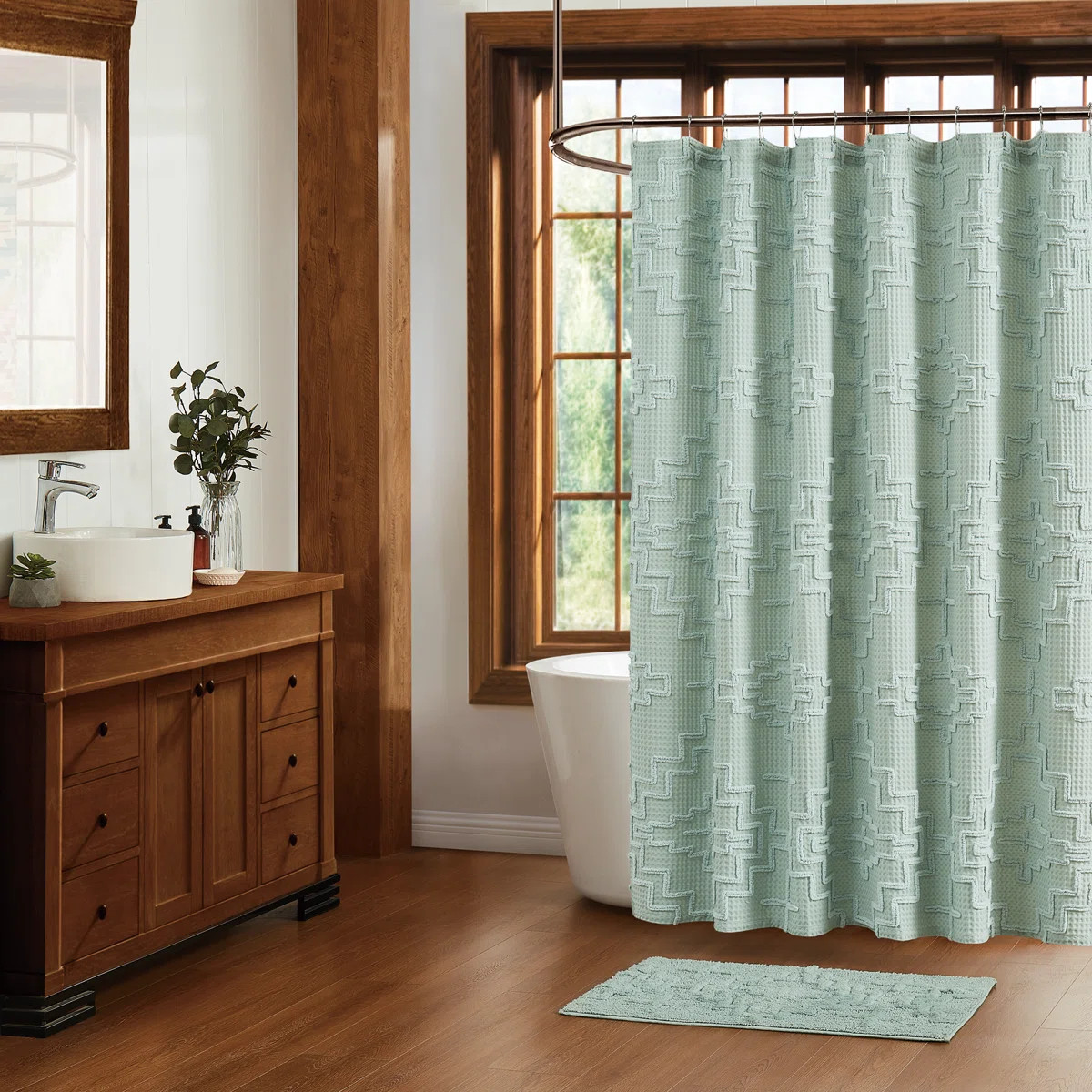 Kiva Steps Shower Curtain Sky Gray 72x72" | Wayfair North America