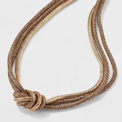 Twisted Knot Necklace - A New Day™ Gold | Target