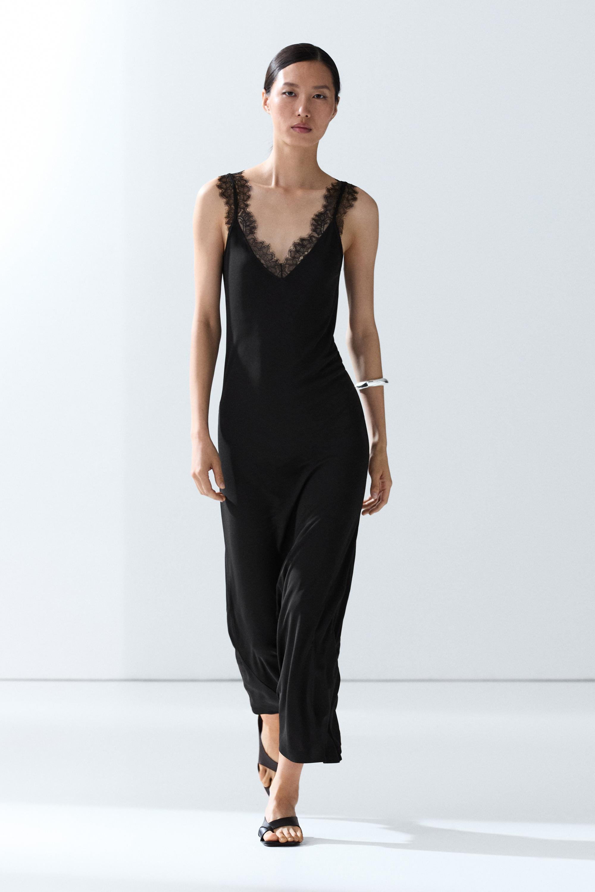 Flowing lingerie midi dress | Massimo Dutti UK
