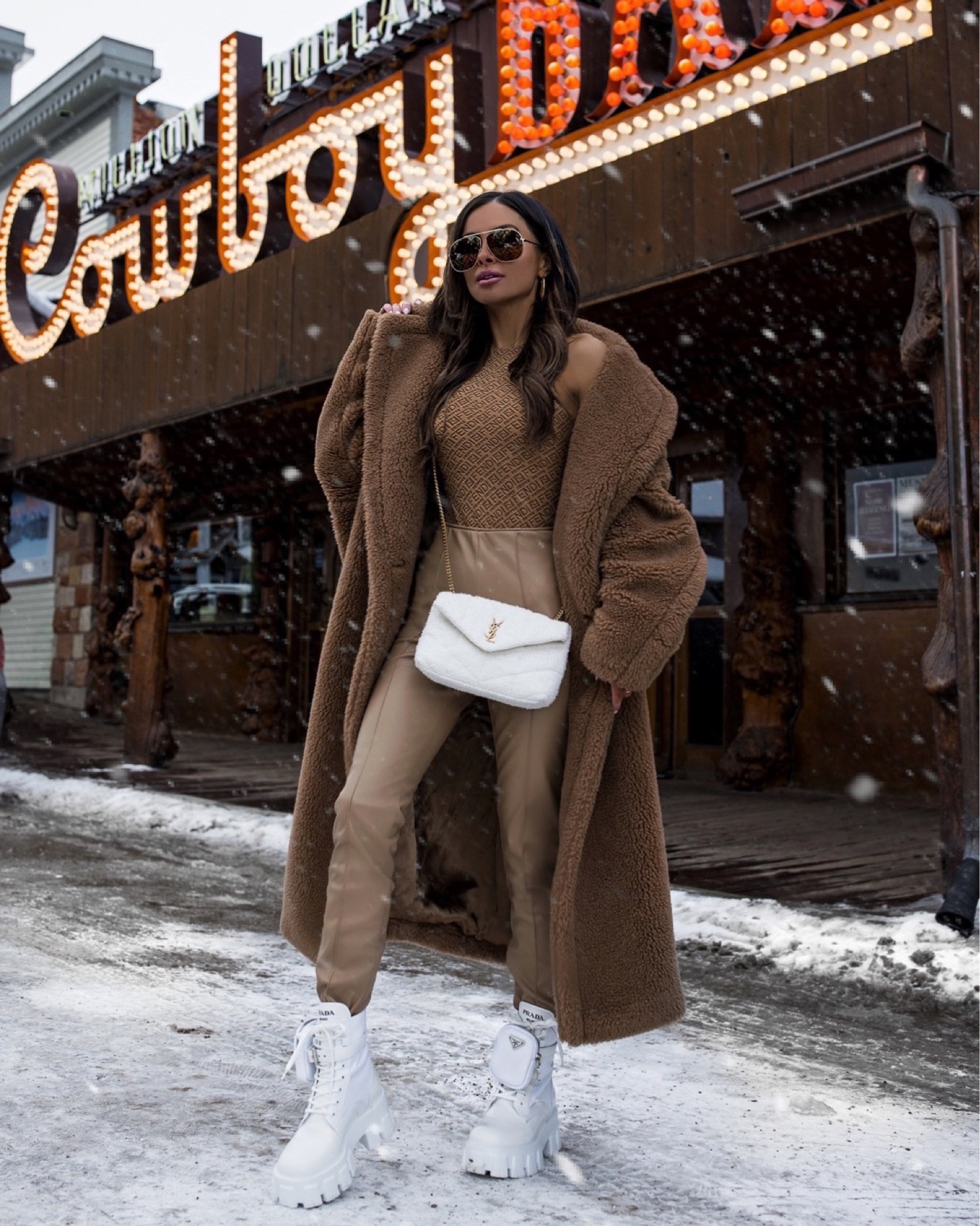 Casual winter outfits / apres ski chic outfits 
Max Mara teddy bear coat
Skims x Fendi bodysuit
Faux leather pants 



#LTKstyletip #LTKSeasonal #LTKfindsunder100