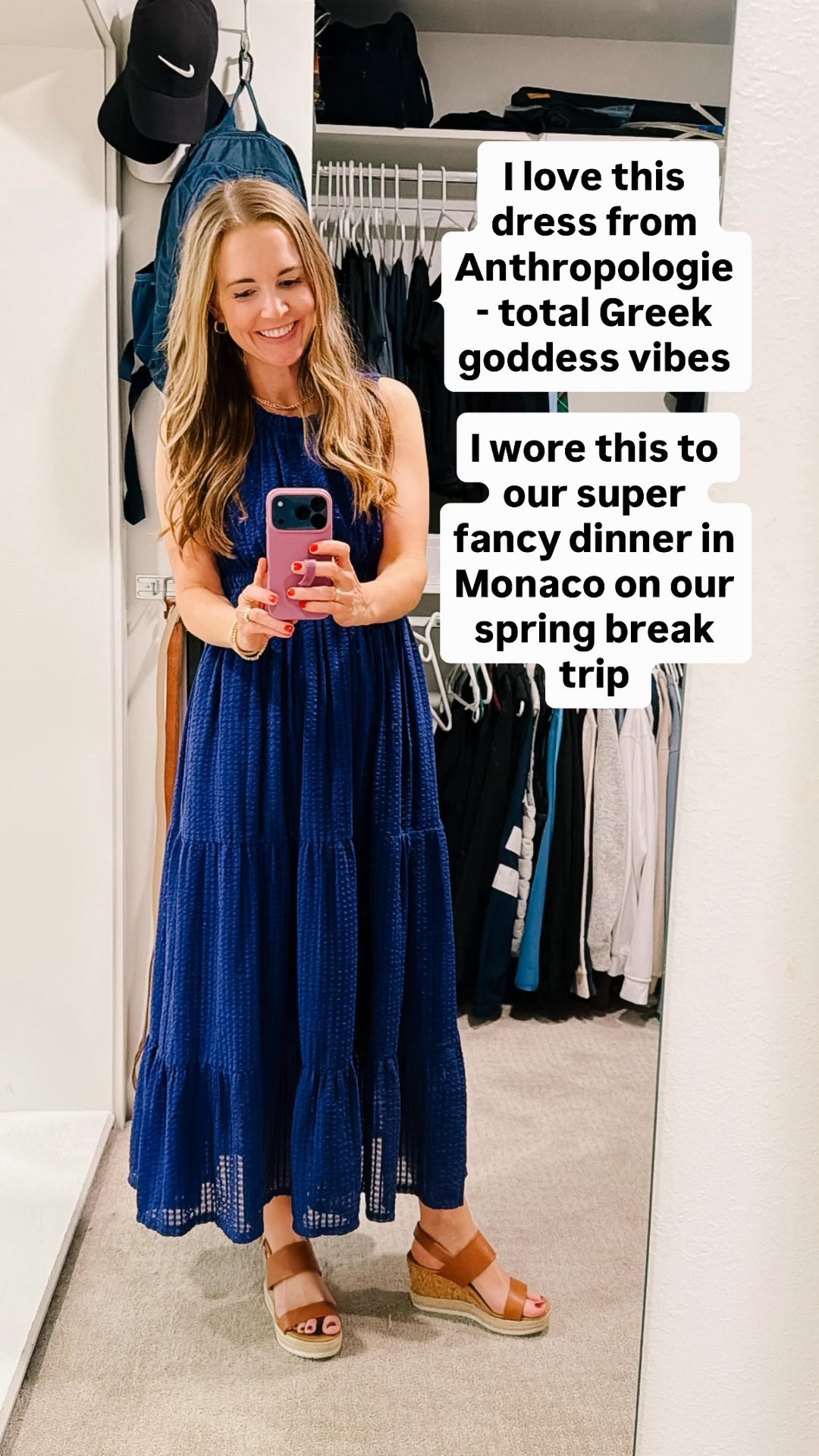 I love this dress- I wore it to a wedding last month and to a fancy dinner in Monaco last week 

Even better, it’s super comfortable! 

I’m wearing an XXS (i’m usually somewhere between an XXS and an XS)