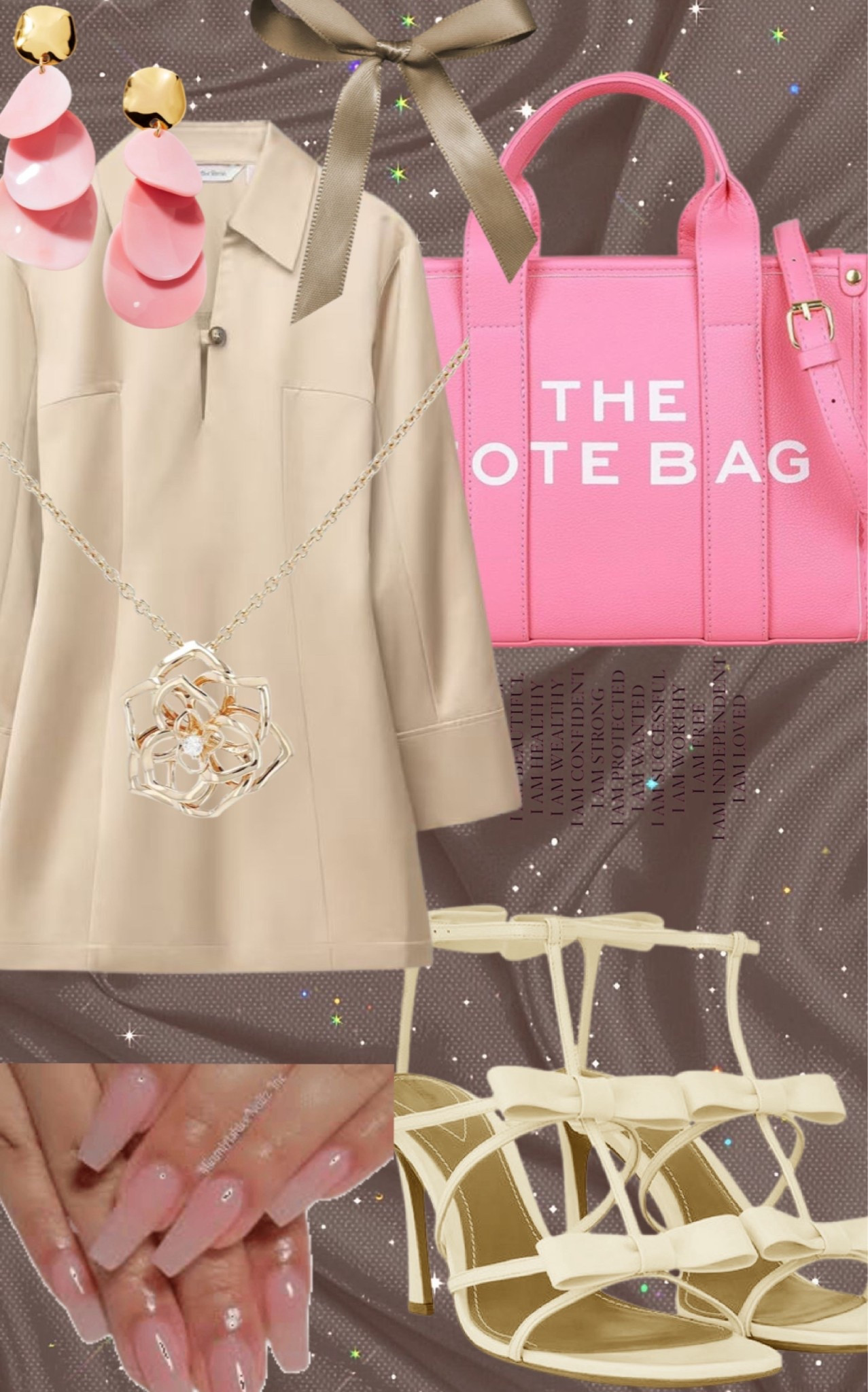 Pink and beige = good color combinations 
Here is a pink and beige outfit for inspiration. 

#LTKootd