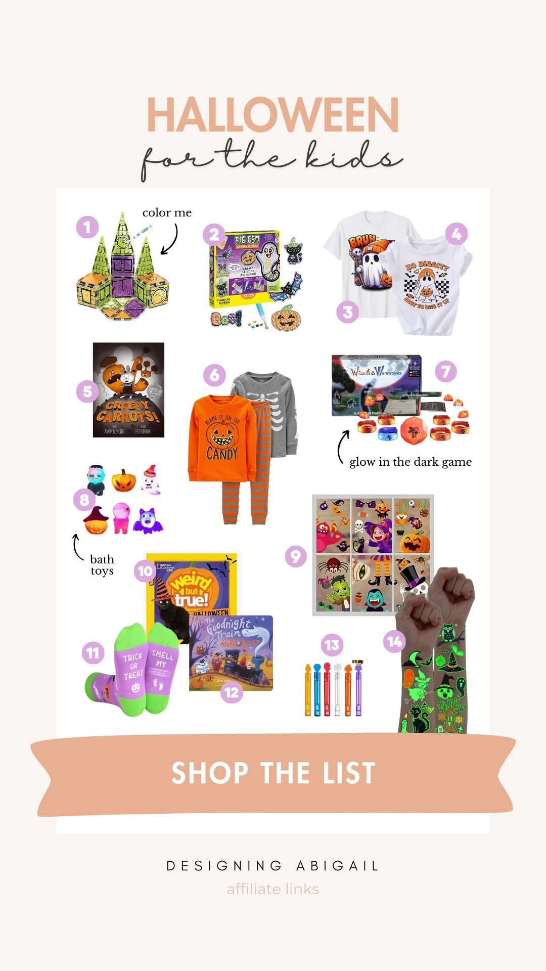 Ideas for your Halloween boo bag (or boo box) for elementary aged kids. 

Kids, boo bag, Halloween bag, gift box, kids activities, activity, kid, book, seasonal, pajamas, tshirt, tshirts, boys clothes, girls clothes, 8, 9, 10, 7, 6, 5, 4, year old, elementary school, elementary age, glow in the dark, Halloween candy, bath bombs, chemistry, diy, craft, water bottle, cups, color changing, scratch art, Halloween mask, paint by numbers, sticker book, Halloween sticker, ghost tee, gift bag, learning 

#LTKSeasonal #LTKKids #LTKFindsUnder50