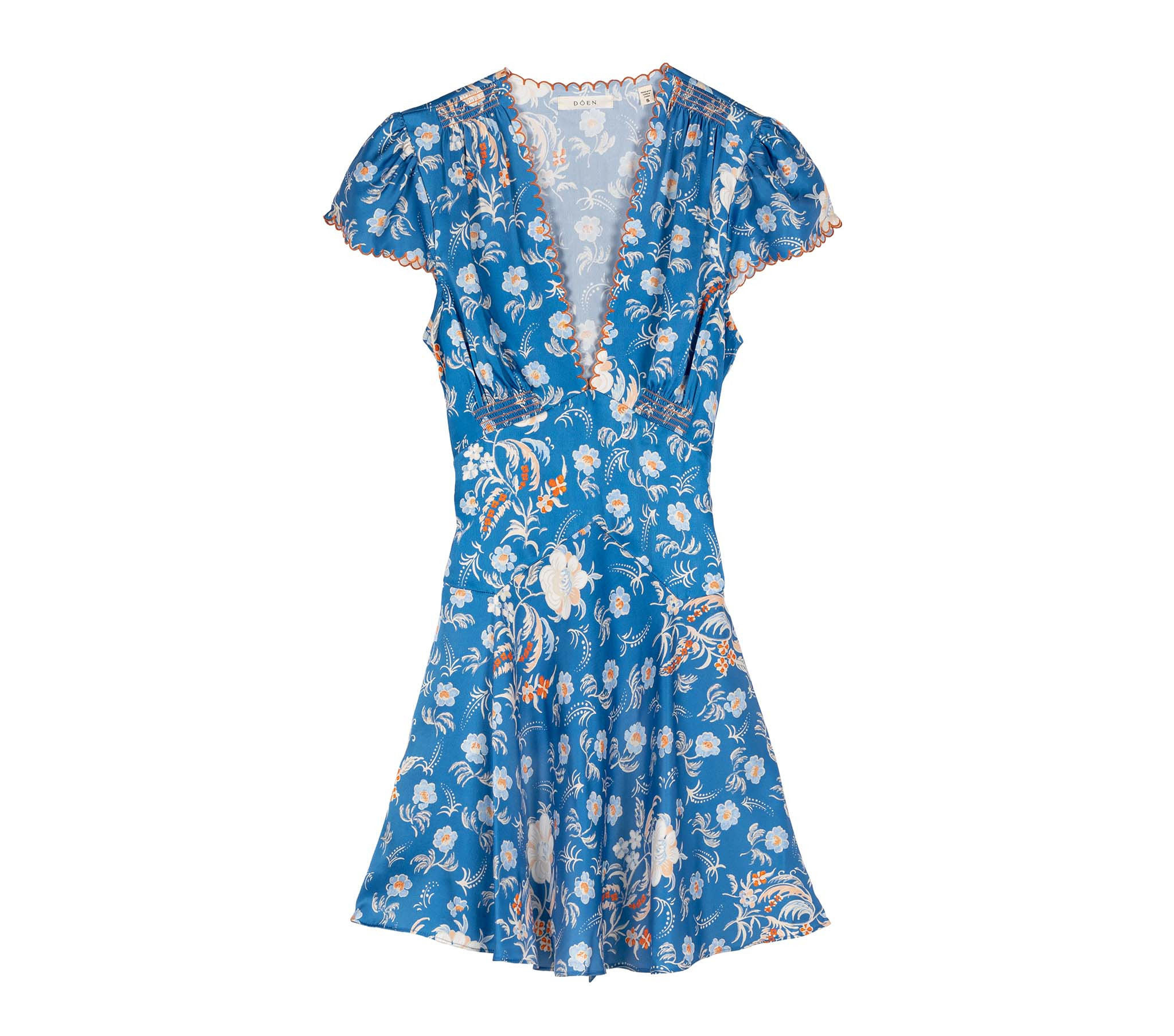 Dianne Dress - Azure Hollyhock Hills | DÔEN | DOEN