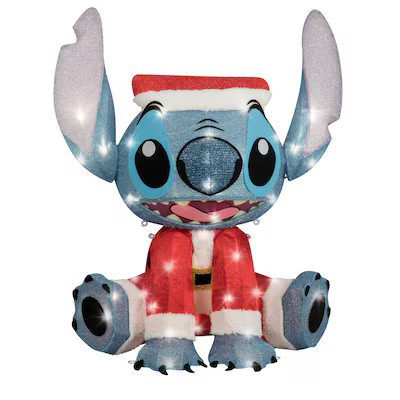 Disney 28-in LED Sitting Stitch Decor | Lowe's