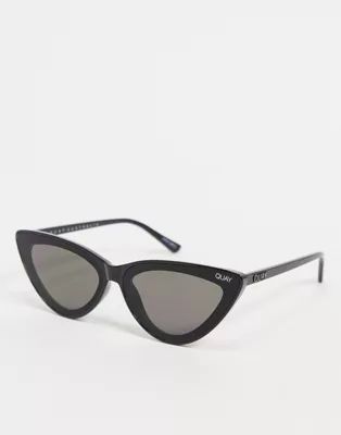 Quay x Lizzo Flex womens cat eye sunglasses in black | ASOS (Global)