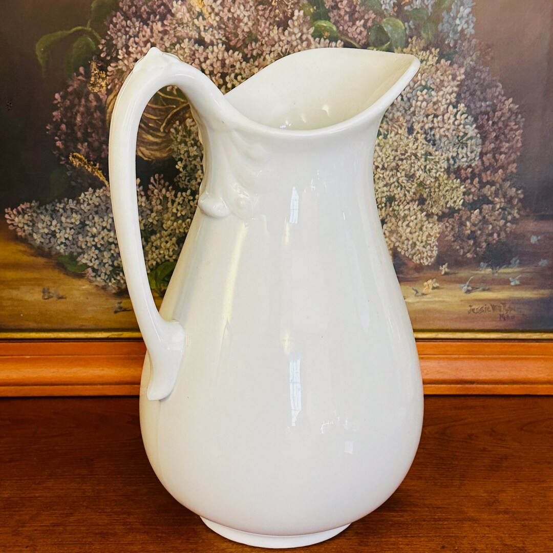 Johnson Bros White Ironstone Water Pitcher Staffordshire - Etsy | Etsy (US)