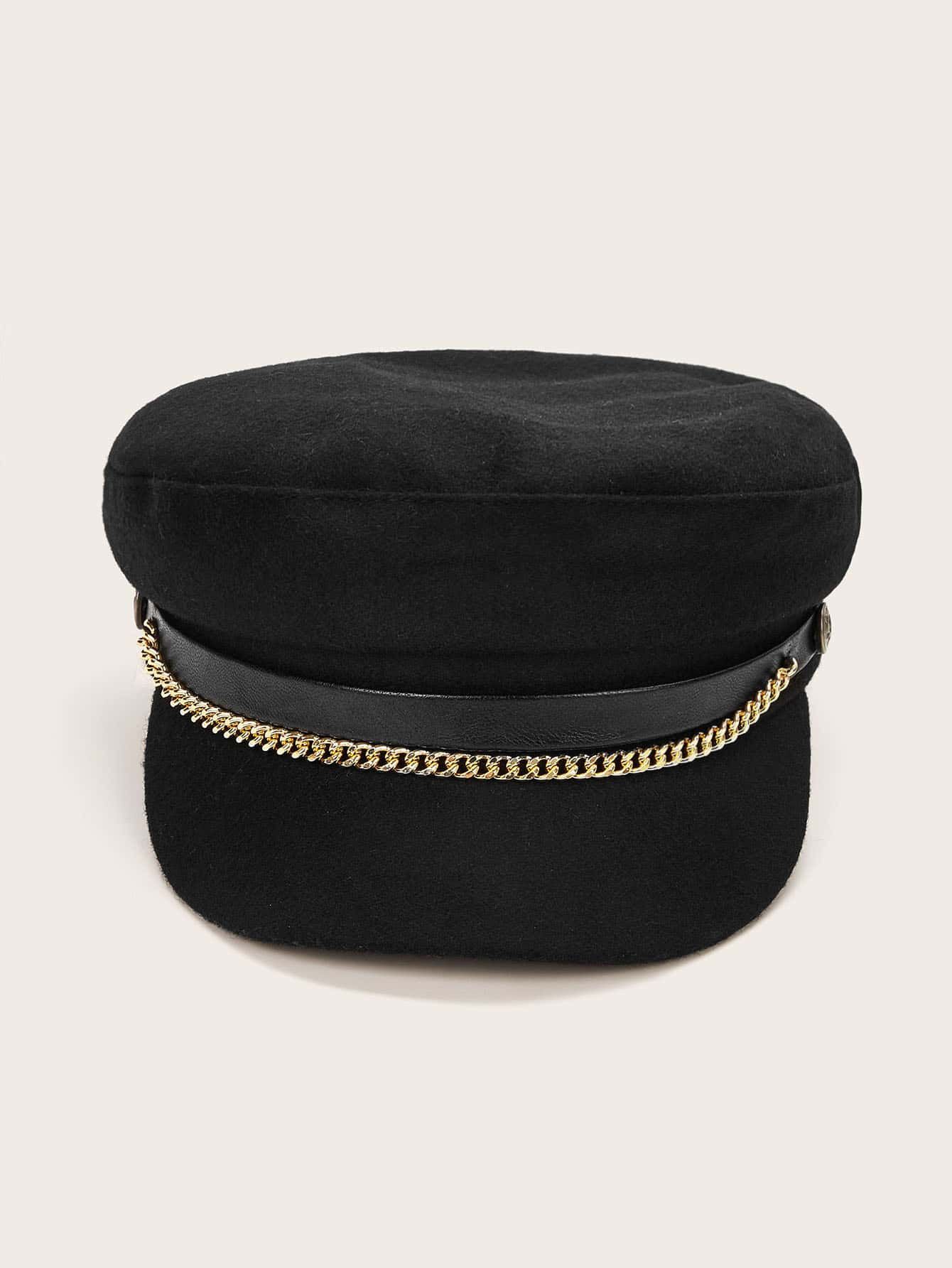 Chain Decor Baker Boy Hat | SHEIN