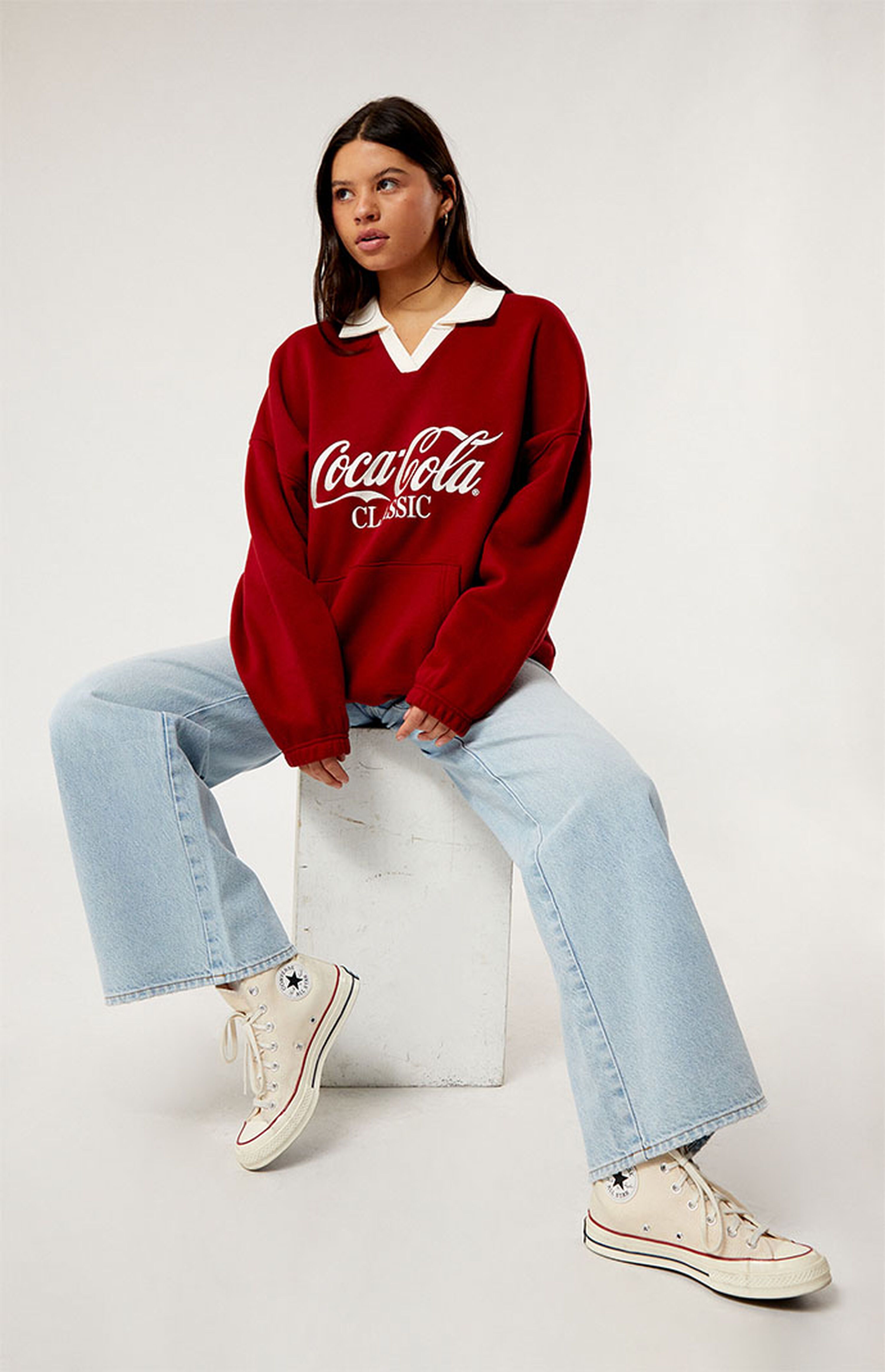 Coca-Cola By PacSun Oversized Polo Sweatshirt | PacSun
