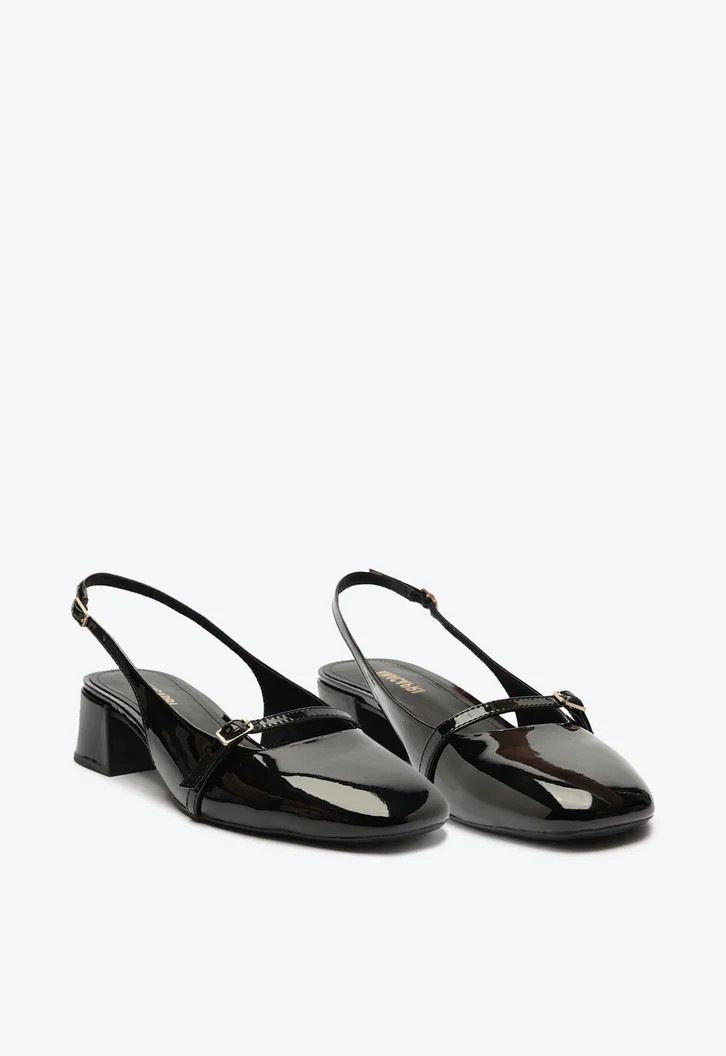 Sapatilha Boneca Preta Salto Bloco New Milena | ZZ Mall (BR)