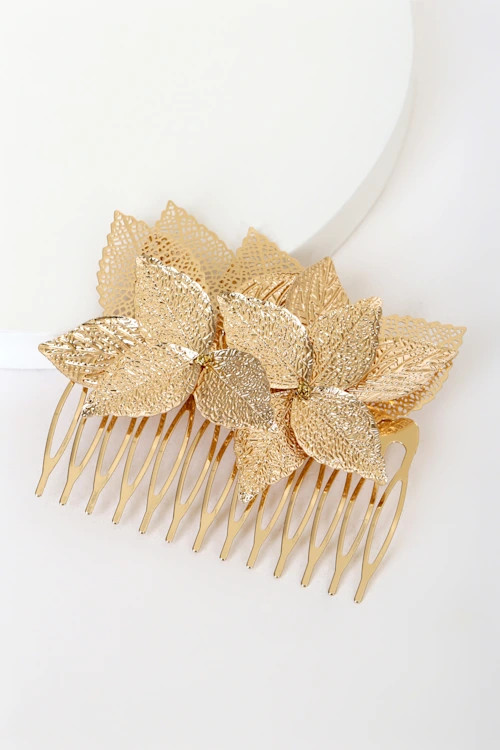 Love Me Better Gold Leaf Hair Comb | Lulus (US)