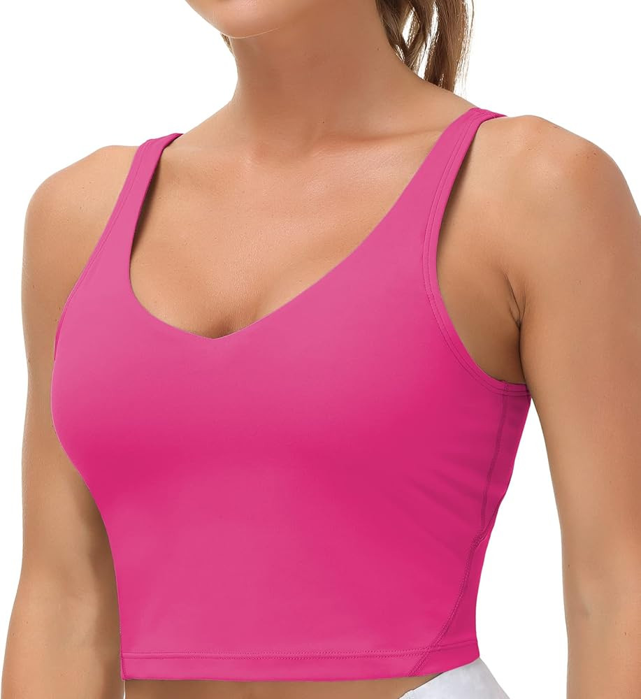THE GYM PEOPLE Womens' Sports Bra Longline Wirefree Padded with Medium Support | Amazon (US)