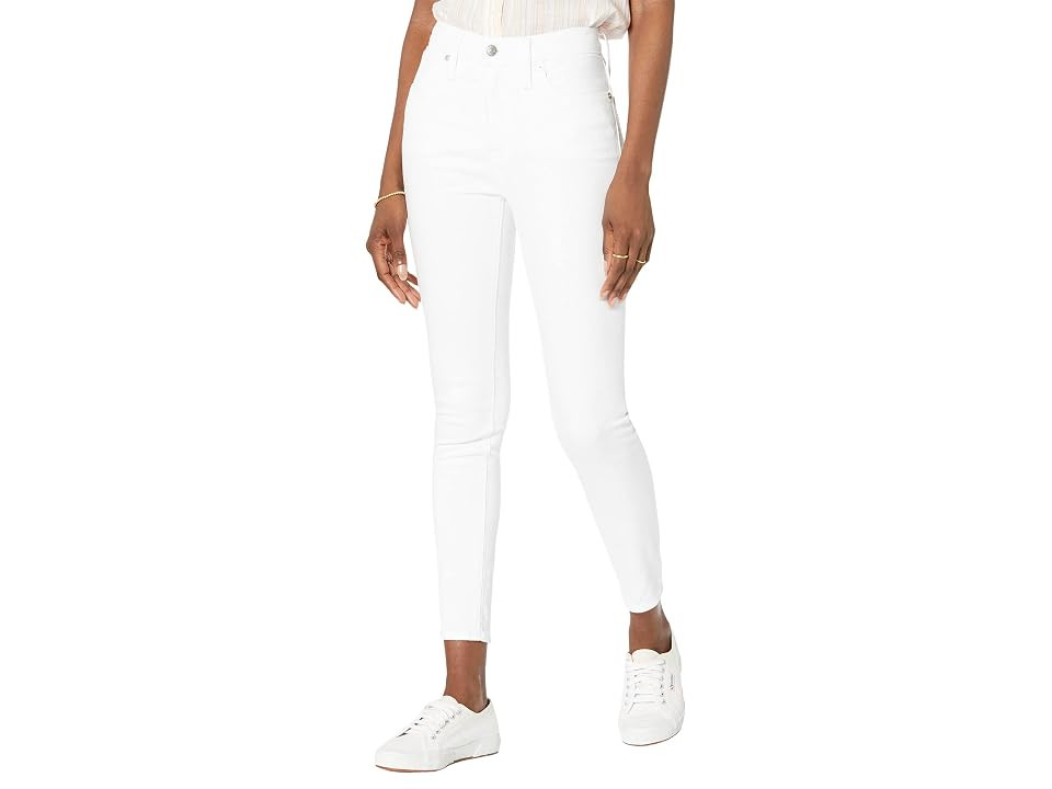 Madewell 9 Mid-Rise Crop Jeans in Pure White Women's Jeans Pure White : 32 9, Cotton/Denim/Elastane | Zappos
