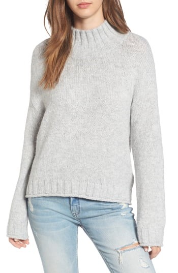 Women's Bp. Cozy Mock Neck Sweater, Size XX-Small - Grey | Nordstrom