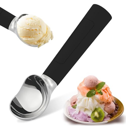 Electric Heated Ice Cream Scoop - Rechargeable Icecream Scoop with LED Display, IP67 Waterproof, Professional lce Cream Scoop for Hard lce Cream by Huyho (Black) | Amazon (US)