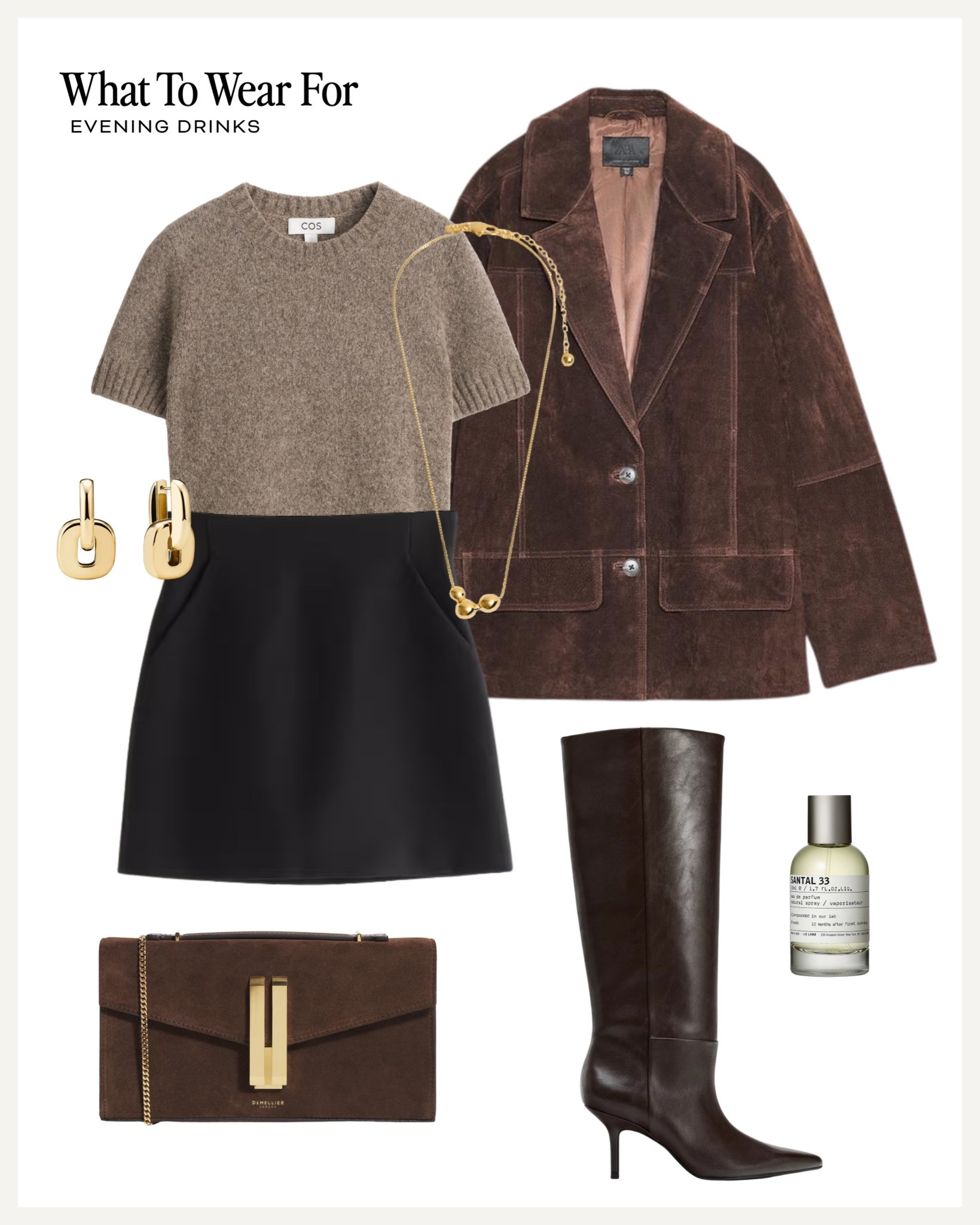 Evening drinks 🍸 

Date night / autumn outfits / neutral style / suede blazer / knee high boots / mini skirt / Zara outfits 

#LTKautumn #LTKdatenight