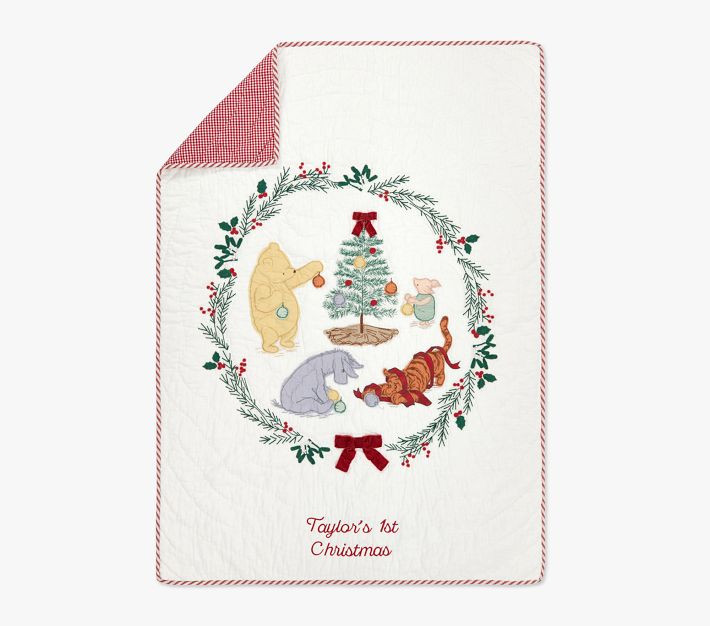 Disney's Winnie the Pooh Holiday Baby Bedding | Pottery Barn Kids