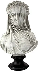Design Toscano Veiled Maiden Indoor Bust Statue, 9 Inches Wide, 14 Inches Tall, Handcast Polyresi... | Amazon (US)