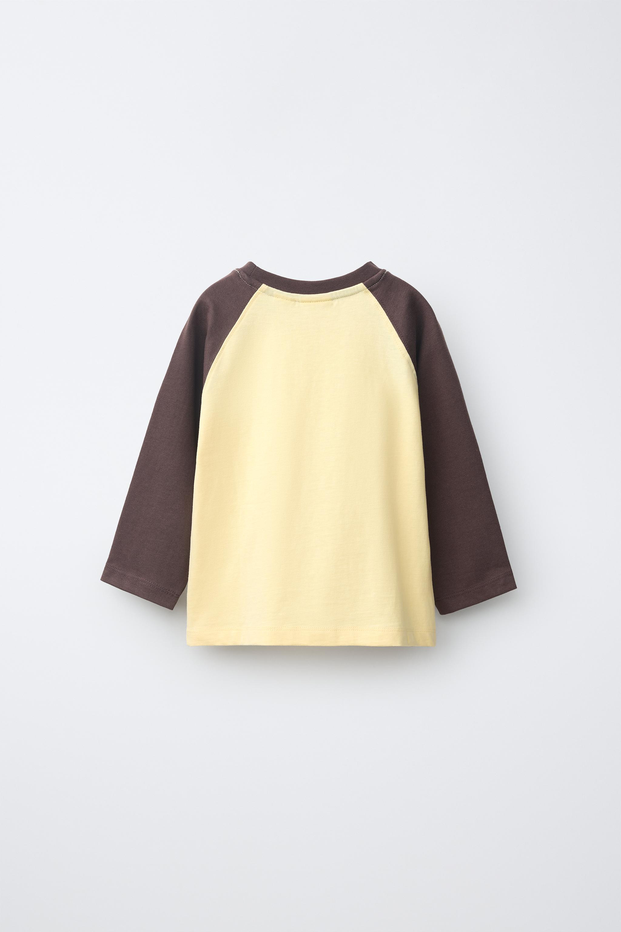 EMBROIDERED TEXT RAGLAN SLEEVE T-SHIRT | Zara US
