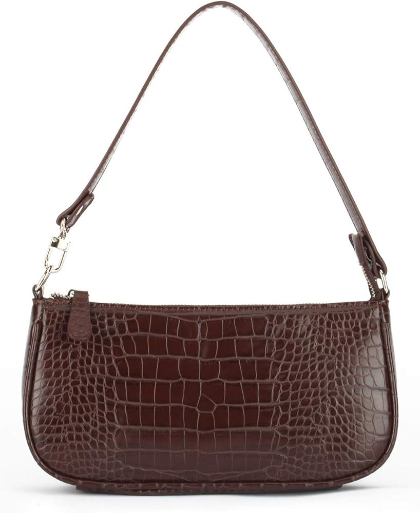 IBIZA VIBE Bag Crocodile Effect Retro Faux Leather Classic Clutch Shoulder Purse Handbag for Wome... | Amazon (US)