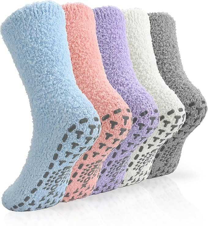 TEHOOK Warm & Cozy Gifts for Women, Stocking Stuufers, Fluffy Fuzzy Plush Sleeping Slipper Socks ... | Amazon (US)