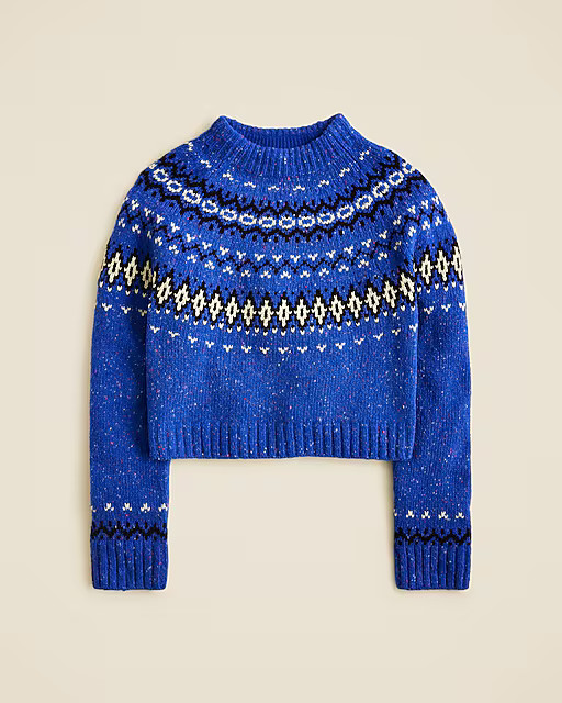 Fair Isle wide-mockneck sweater | J. Crew US