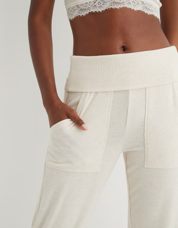 Aerie Softest® Sleep Plush Foldover Jogger | American Eagle Outfitters (US & CA)