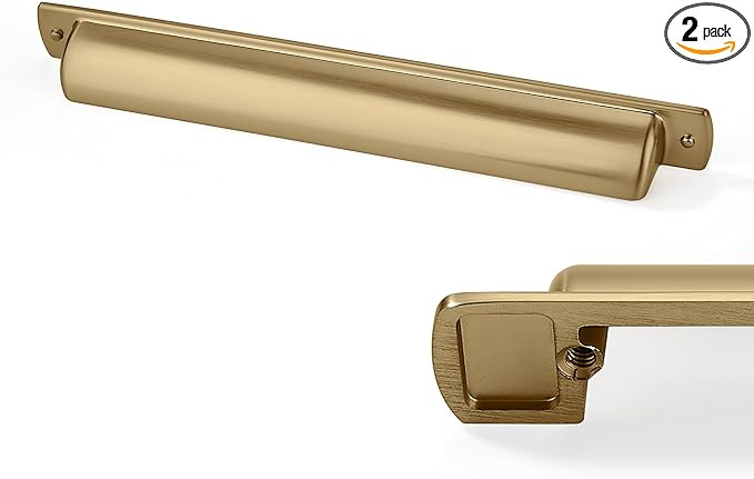 2 Pack Cup Pulls 7"(178mm) Center to Center Drawer Pulls Champagne Bronze Cabinet Cup Pulls Kitch... | Amazon (US)