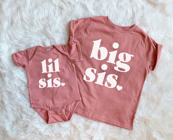 Big Sister Little Sister Shirt | Big Sis Shirt | Lil Sis Shirt | Big Sister Outfit | Little Siste... | Etsy (US)