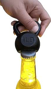 1lb bottle opener - Shaped like a kettlebell - Unique and functional bottle opener for gym buffs ... | Amazon (US)