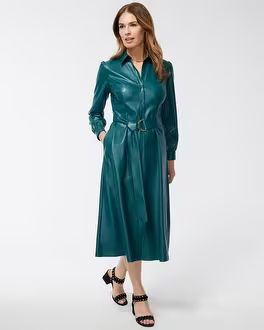 Faux Leather Shirt Dress | Chico's