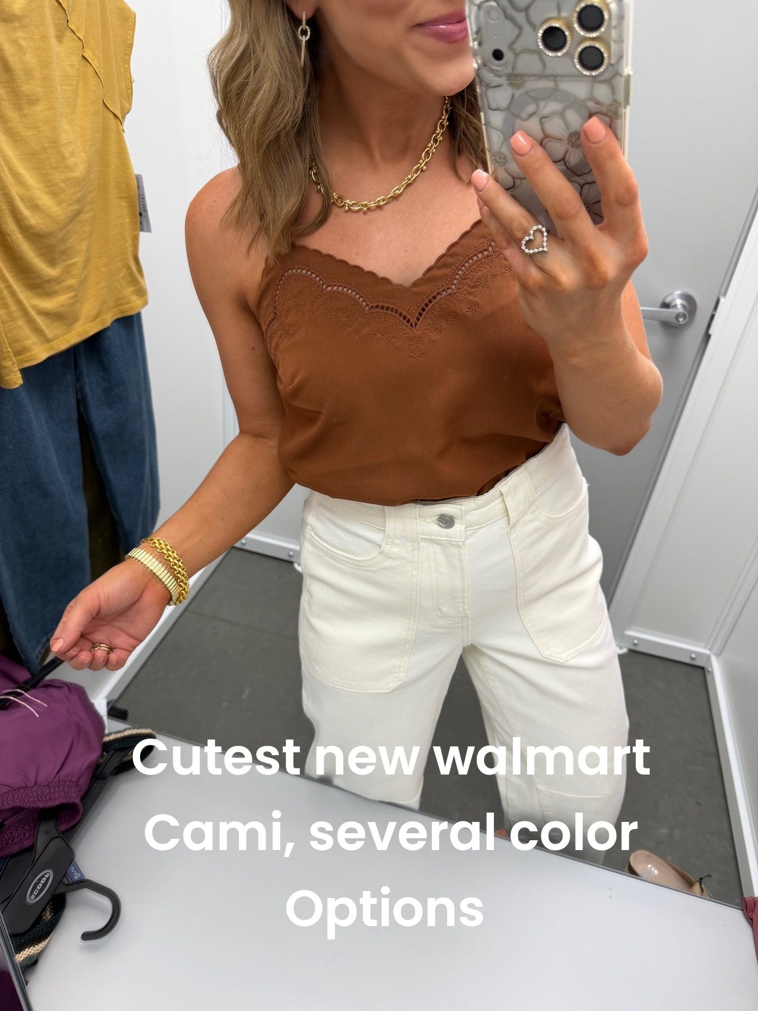 One of my favorite elevated everyday looks from Walmart! 🤎 This gorgeous lace trim cami looks so much more expensive than it is, and these white utility jeans are such a flattering fit. Together they create the perfect outfit for date night, dinner with friends, or transitioning into fall.

I finished the look with simple gold jewelry for an effortless outfit that feels polished without spending a fortune. Walmart keeps knocking it out of the park with affordable fashion that looks designer-inspired!

#WalmartFashion #WalmartFinds #WalmartStyle #AffordableFashion #WhiteJeans #UtilityJeans #LaceCami #DateNightOutfit #FallTransitionStyle #CasualChic #EverydayStyle #OOTD #FashionDeals #BudgetStyle #StyleInspiration

#LTKootd #LTKPetite
