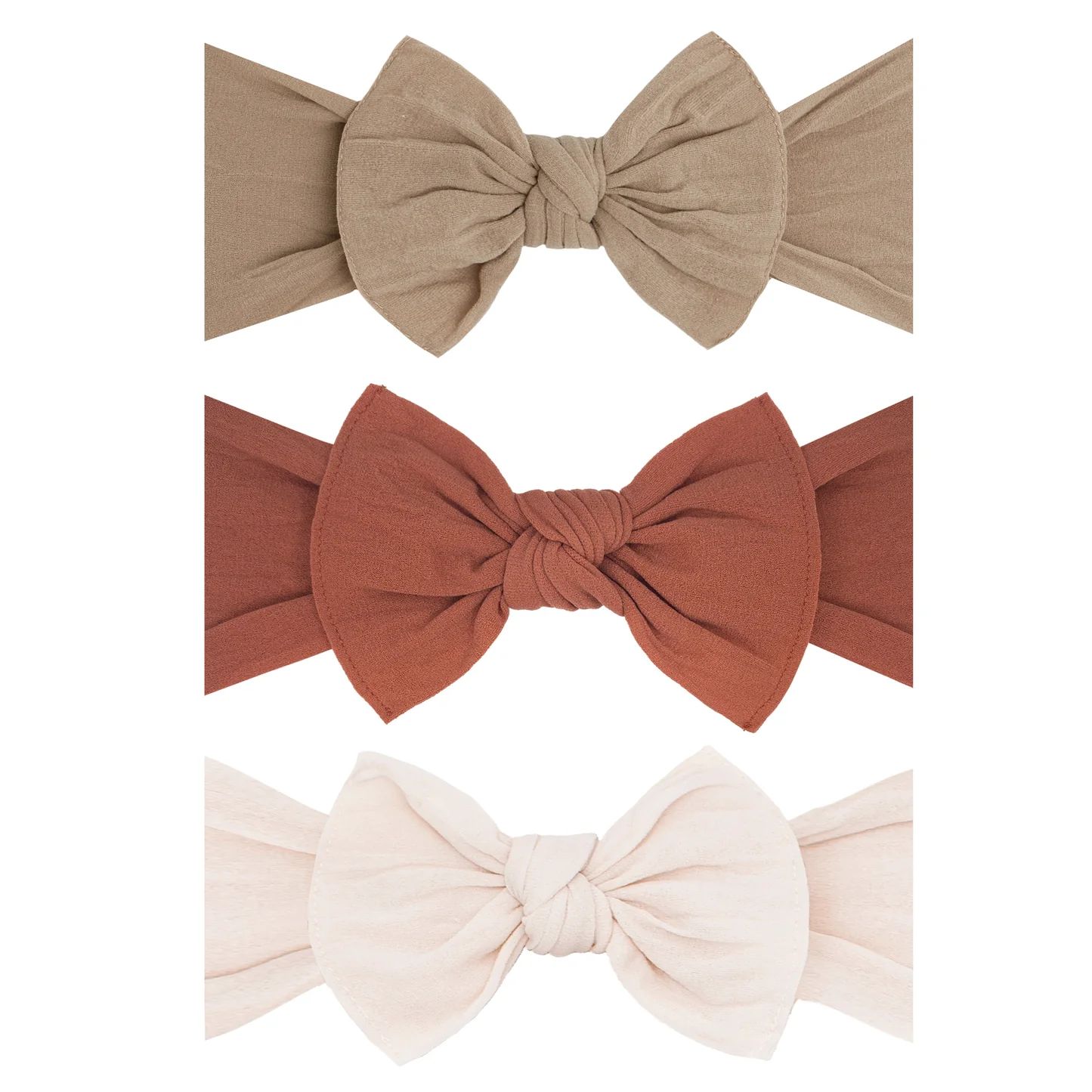 3-Pack Knot Bow Set, Oak / Clay / Oatmeal | SpearmintLOVE