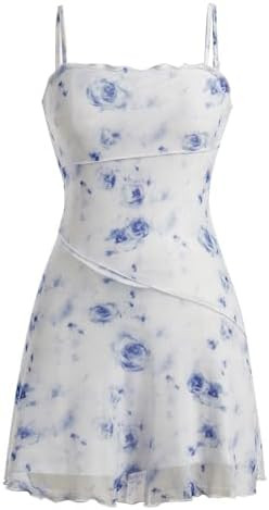 Verdusa Women's Floral Wedding Guest Dresses Mesh Bodycon Mini Dress Trendy Fall Outfits       
 ... | Amazon (US)