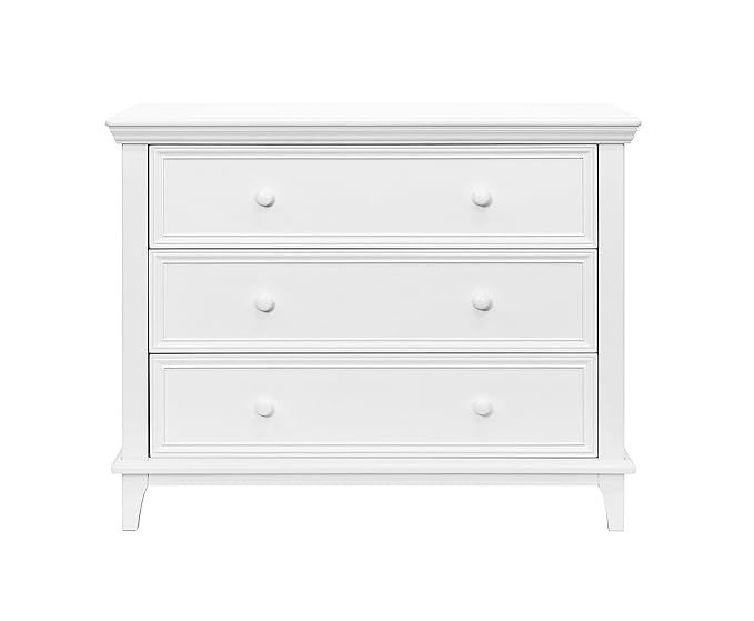 Contours Easy-to-Assemble Transitional 3-Drawer Dresser - Built-in Hardware, Changing Table Heigh... | Amazon (US)
