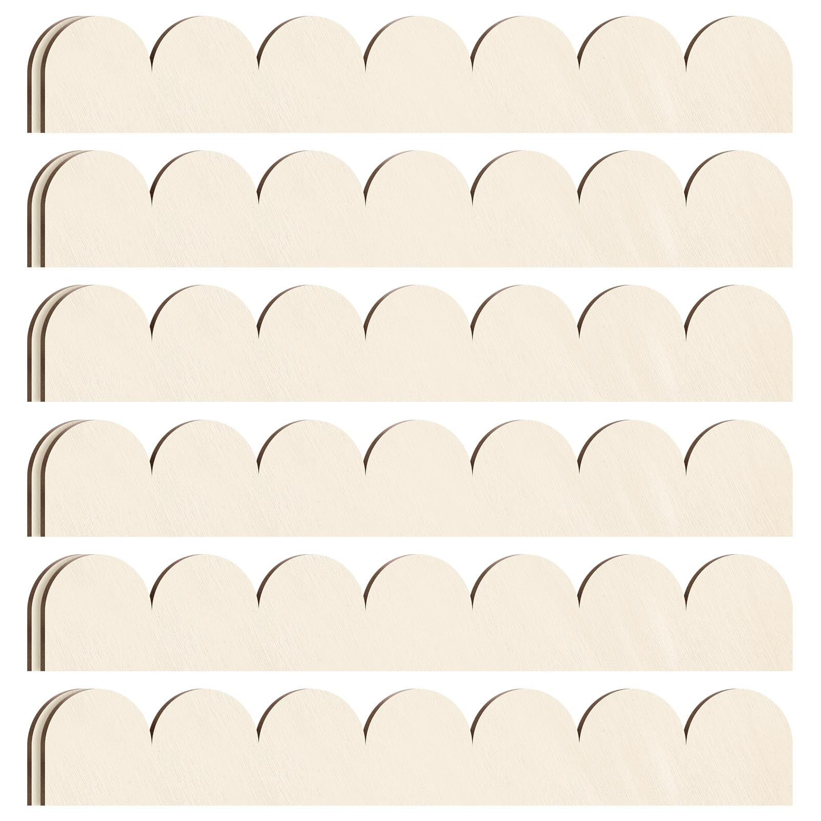 Unfinished Scalloped Decorative Wood Trim Scalloped Edge Decorative Wood Molding Cute DIY Moulding Trim for Home Wall Cabinet Shelf and Window Door(12 Pack,15.75 x 2.52 Inch) | Amazon (US)