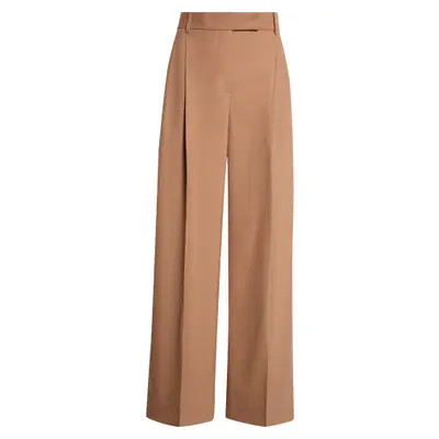 Reiss Luna Wide Leg Wool Blend Pants in Camel at Nordstrom, Size 10 | Nordstrom