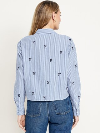 Cropped Button-Down Shirt | Old Navy (US)