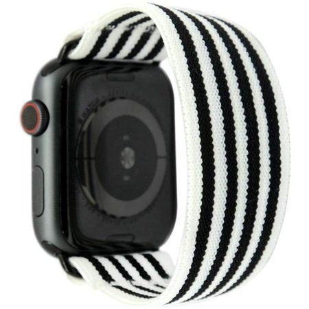 Tefeca Stripe Pattern Elastic Compatible/Replacement Band for Apple Watch 42mm/44mm (Black Adapters, | Walmart (US)