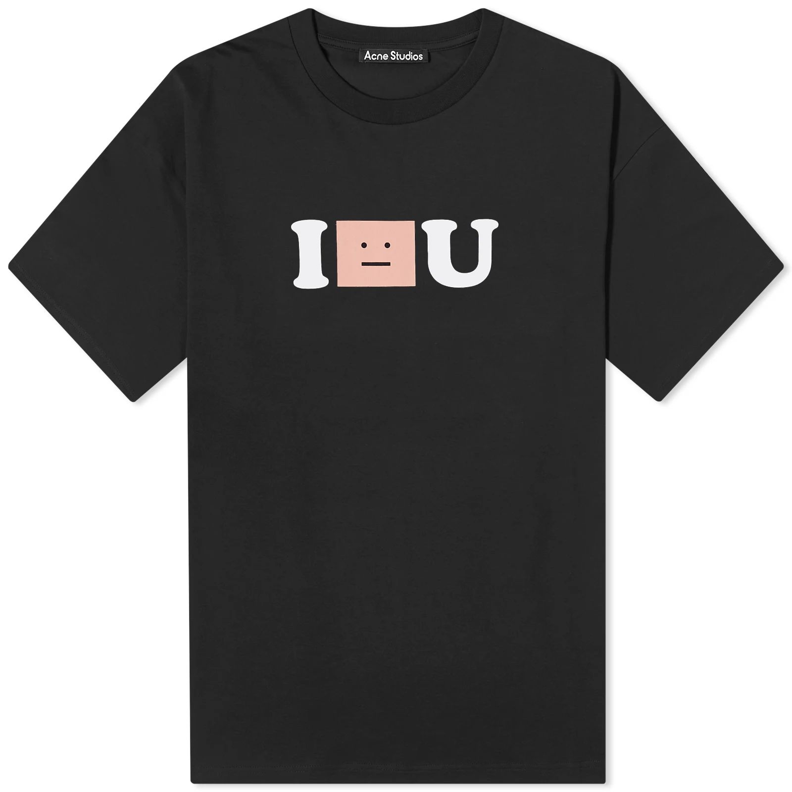 Acne Studios Exford I Face U T-Shirt Black | END. | End Clothing (UK & IE)