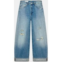 Zara - Trf Mid-Rise Folded Baggy Jeans - Indigo - 25 (Us 0) - Woman | Zara US